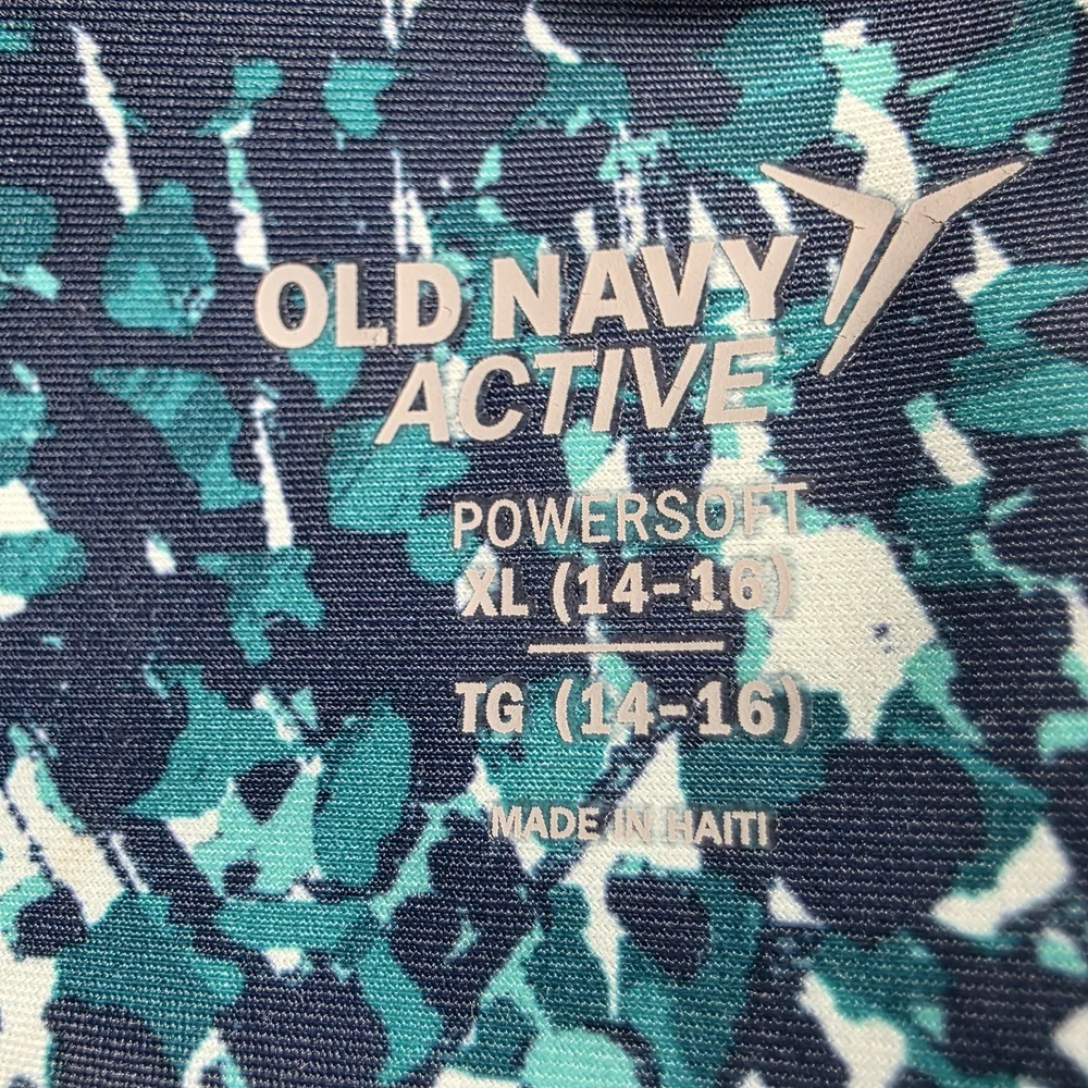 Old Navy Women's Athletic Shorts - Blue and Green Pattern - Picture 3 of 3